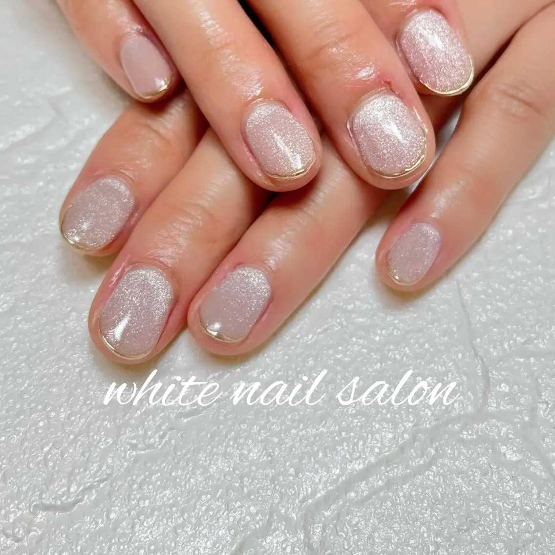 ネイル フットネイル ジェルネイル ハードジェル ラメ(グリッター) 持ち込み ハンドネイル white nail salonのネイルデザイン