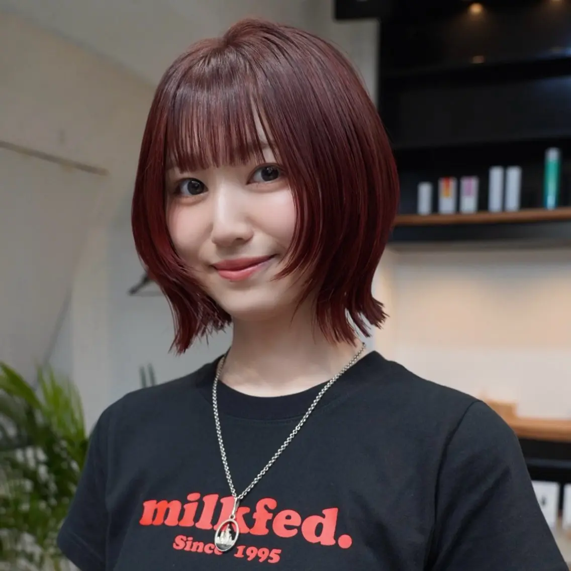 ショート カット ヘアカラー トリートメント ボブ／アンニュイ 🌷しだひめな🌷のヘアスタイル