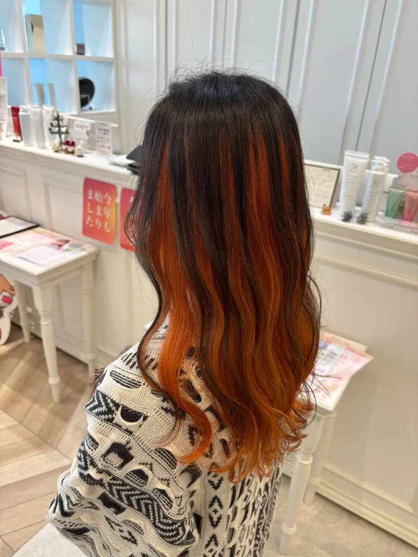 ロング カット ヘアカラー 低ダメージ特化🌱 佐野優斗のヘアスタイル