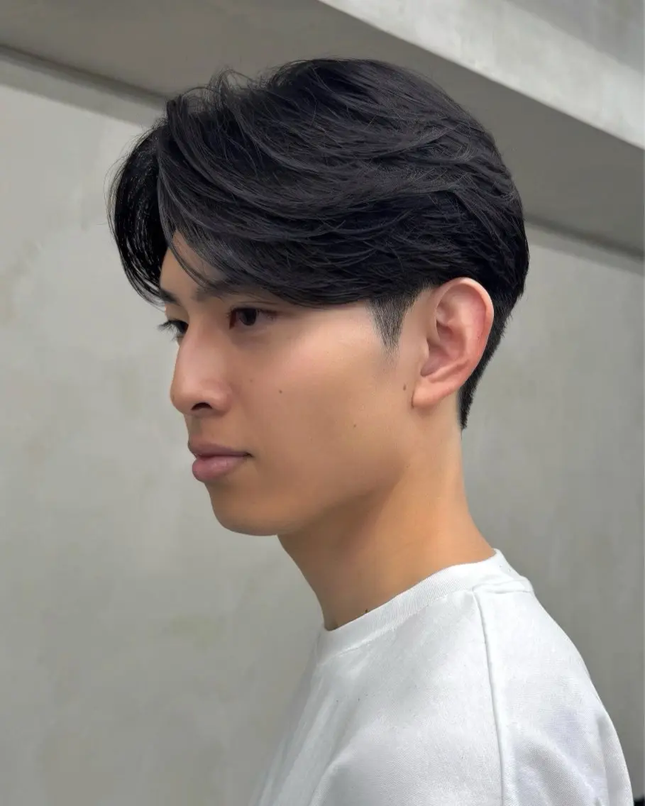 ショート 鎌田健 センターパート/渋谷のヘアスタイル
