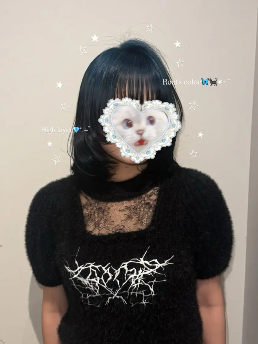 ミディアム レイヤーカット 小顔カット カット ヘアカラー KANO🐈‍⬛🎀 ニュアンス/レイヤーのヘアスタイル