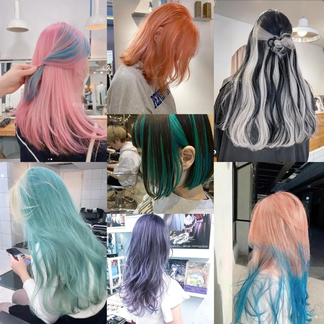 カラー デザインカラー イヤリングカラー ヘアカラー トリートメント ハナ💎中韓/艶髪 ハイトーン/エクステのマツエク・マツパデザイン