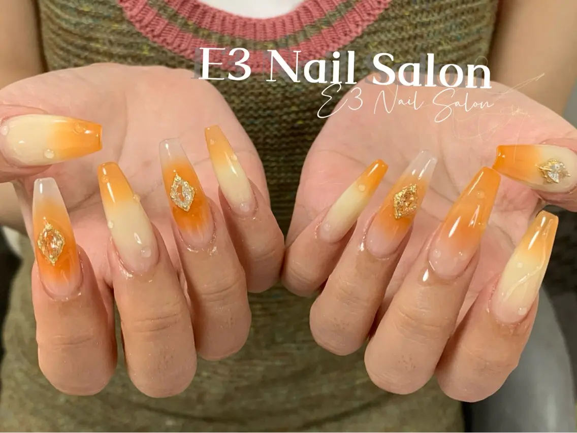ネイル オーロラネイル フレンチネイル ジェルネイル ガラスフレンチ グラデーション ハンドネイル E3 Nail Salonのネイルデザイン