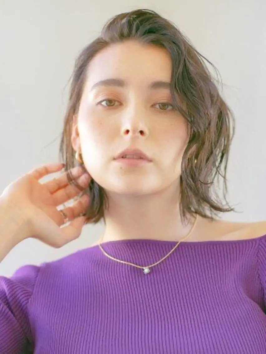 ショート カラー パーマ 丸みショート ボブ ショートヘア 小顔カット 縮毛矯正 💎ハイライトカラー /髪質改善カラー💎のヘアスタイル