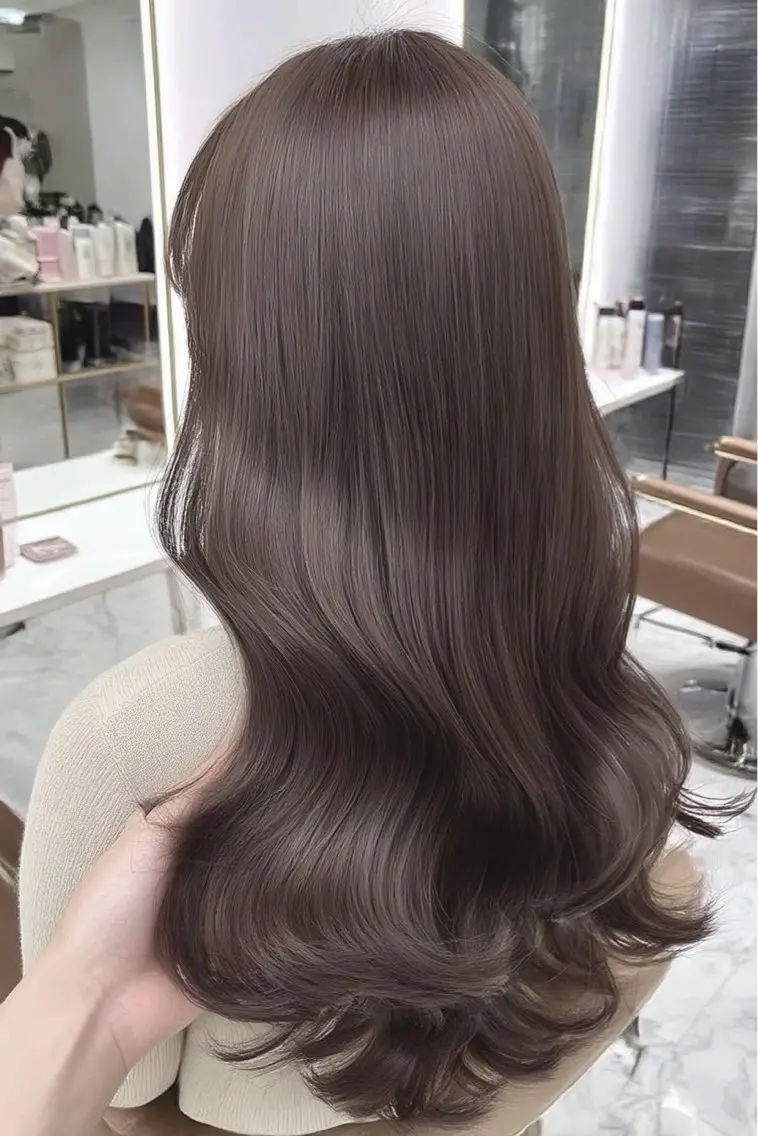 ロング カラー ヘアカラー 韓国×艶ハイトーンが かわいい✨️リオ🍒のヘアスタイル
