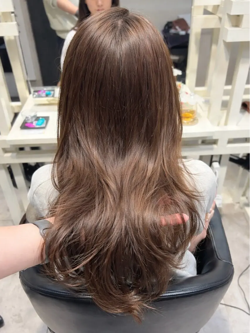 セミロング カット ヘアカラー トリートメント 恵比寿韓国レイヤー× 艶透明感カラー大場のヘアスタイル