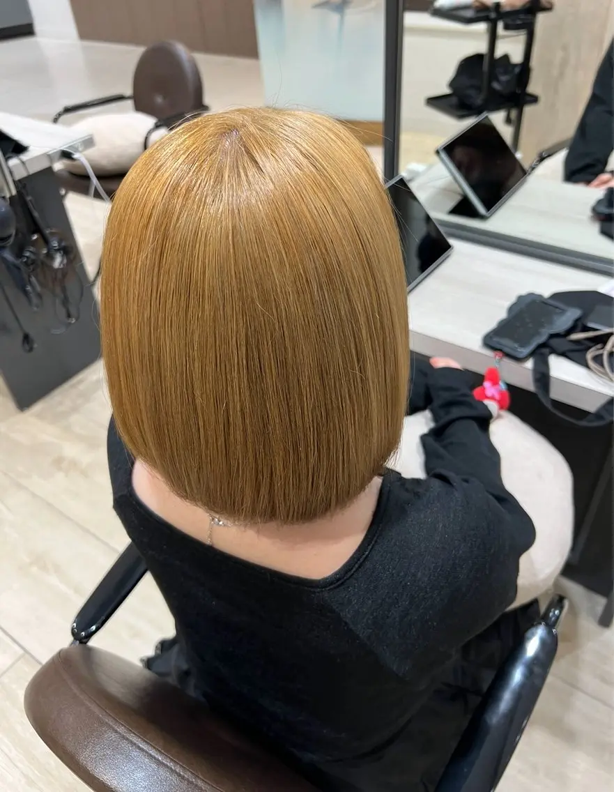 ショート ヘアカラー トリートメント 髪質改善×透明感カラ ー/新宿/SHOKIのヘアスタイル