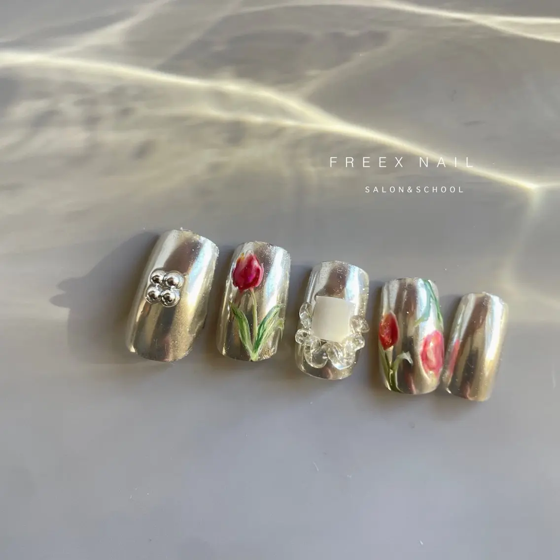ネイル 春ネイル ハンドネイル ハンドケア freex nail /ニュアンス/個性派のネイルデザイン