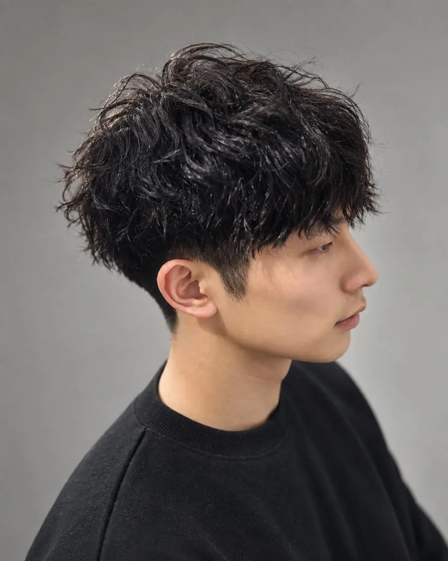 ツイストorスパイラルパーマ+メンズカット+3stepTR+眉WAX ¥15000の写真