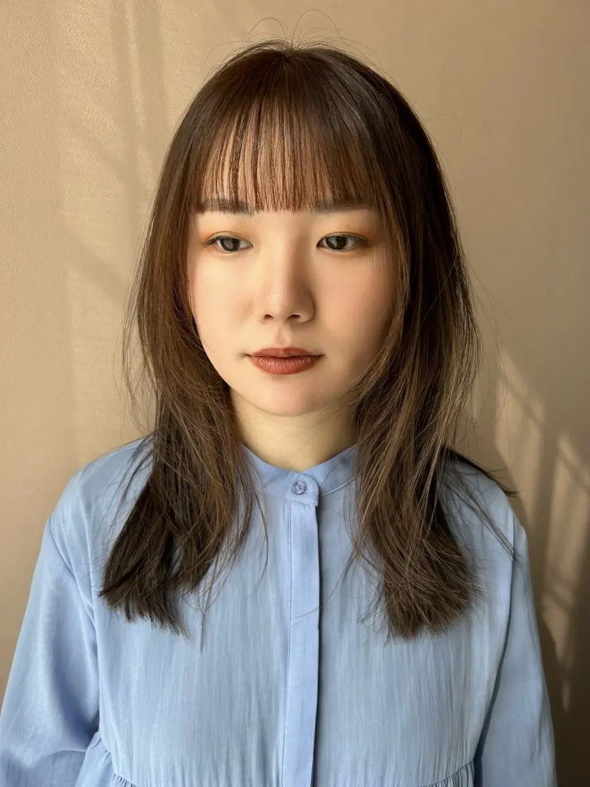ロング カラー ベージュカラー ブラウンカラー ブラウンベージュ 顔まわりレイヤー レイヤーカット hubhair レイヤー/透明感のヘアスタイル