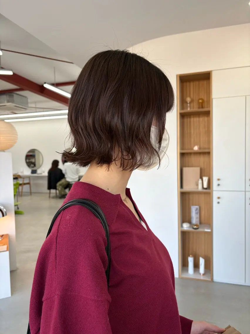 ショート カット ヘアカラー トリートメント 🪻韓国カット 🤍yuanのヘアスタイル