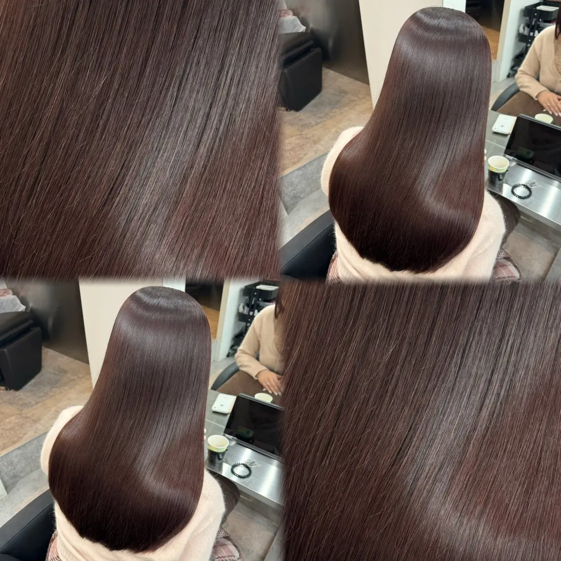 ロング 縮毛矯正 トリートメント 🎀ボブ特化🎀透明 カラー/艶髪あやなのヘアスタイル