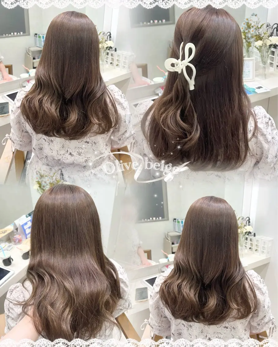 セミロング カラー 菅村 緋莉🎀ガーリーヘアのヘアスタイル