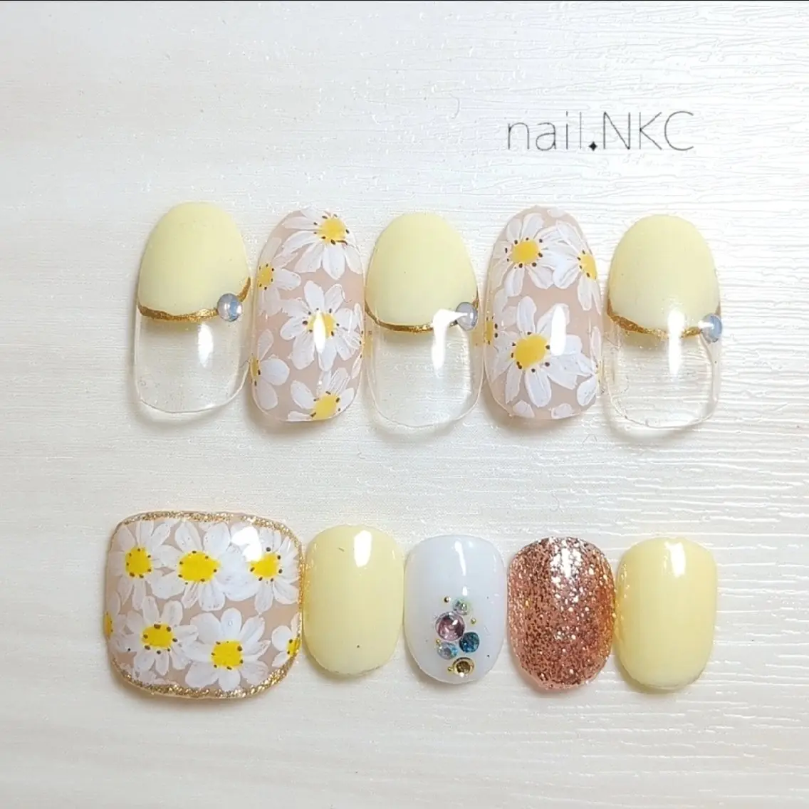 ネイル アートネイル フラワーネイル nail.NKC ネイルエヌケーシーのネイルデザイン