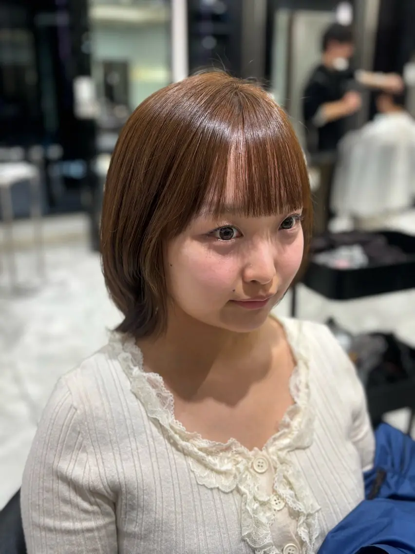 ミディアム カラー ベージュカラー ブリーチ 透明感カラー ブリーチなしカラー ヘアカラー 🌸銀座No.1パー マ🌸いでいあやのヘアスタイル