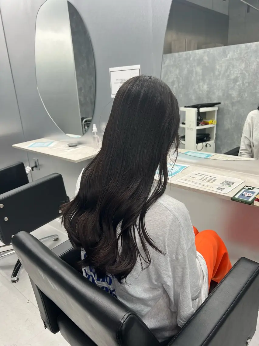 ロング カット ヘアセット 大人GAL製造機/カ ラー×エクステゆいとのヘアスタイル