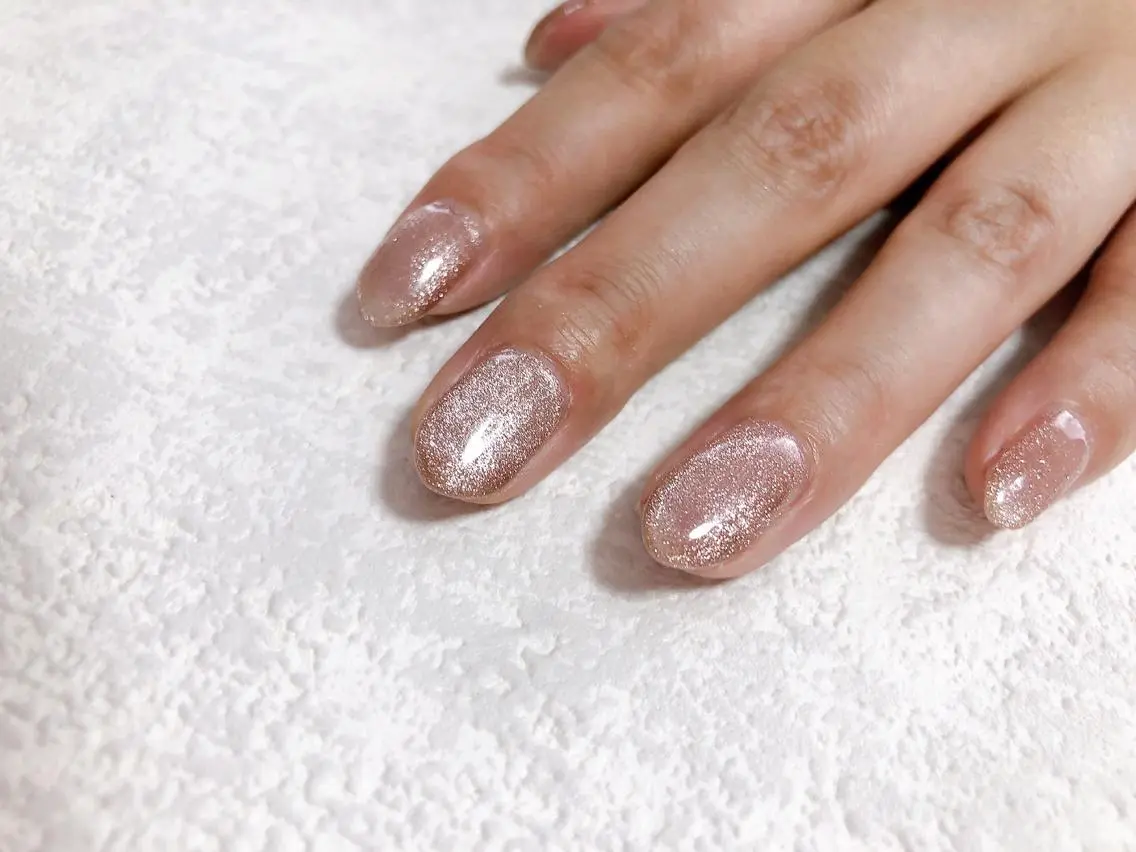 ネイル フレンチネイル ジェルネイル ガラスフレンチ 韓国ネイル マグネットネイル kiki nail たまプラーザのネイルデザイン