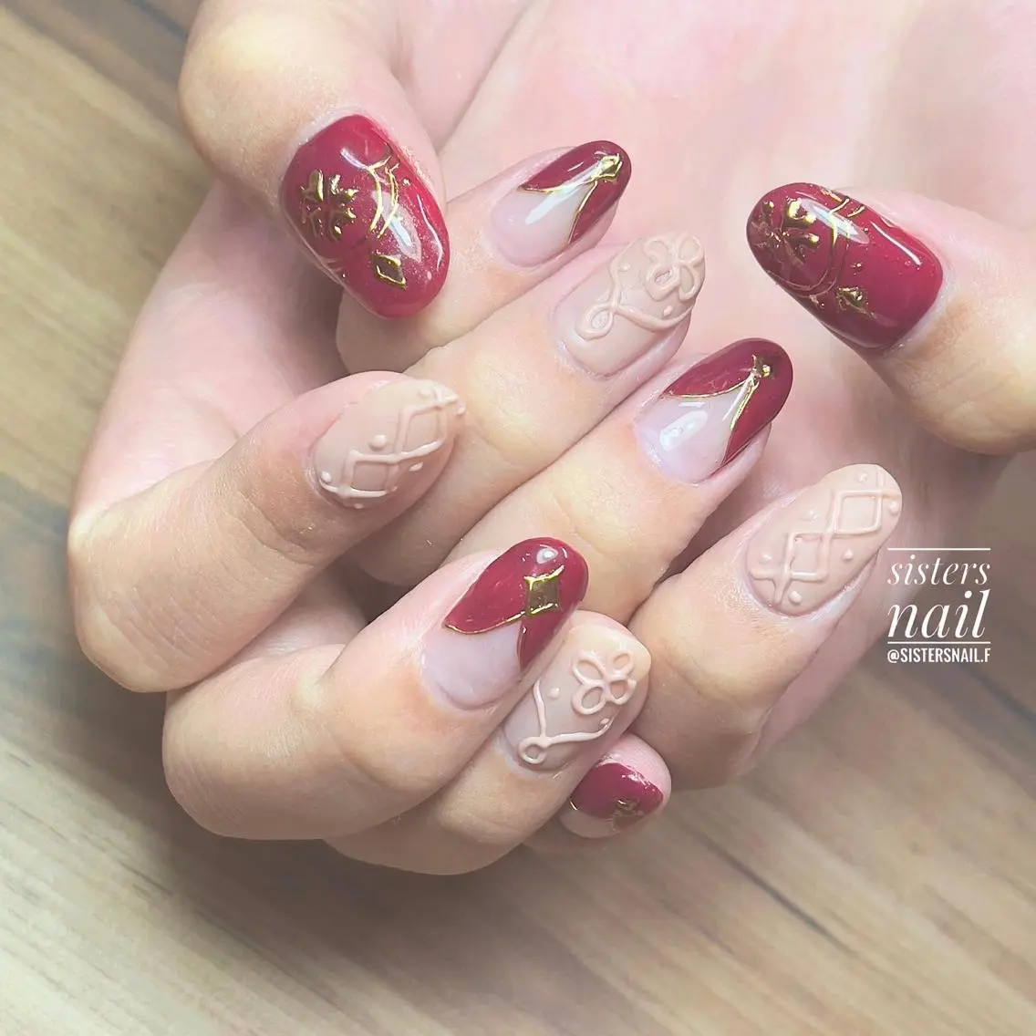 ネイル アートネイル 冬ネイル sisters nail.fのネイルデザイン