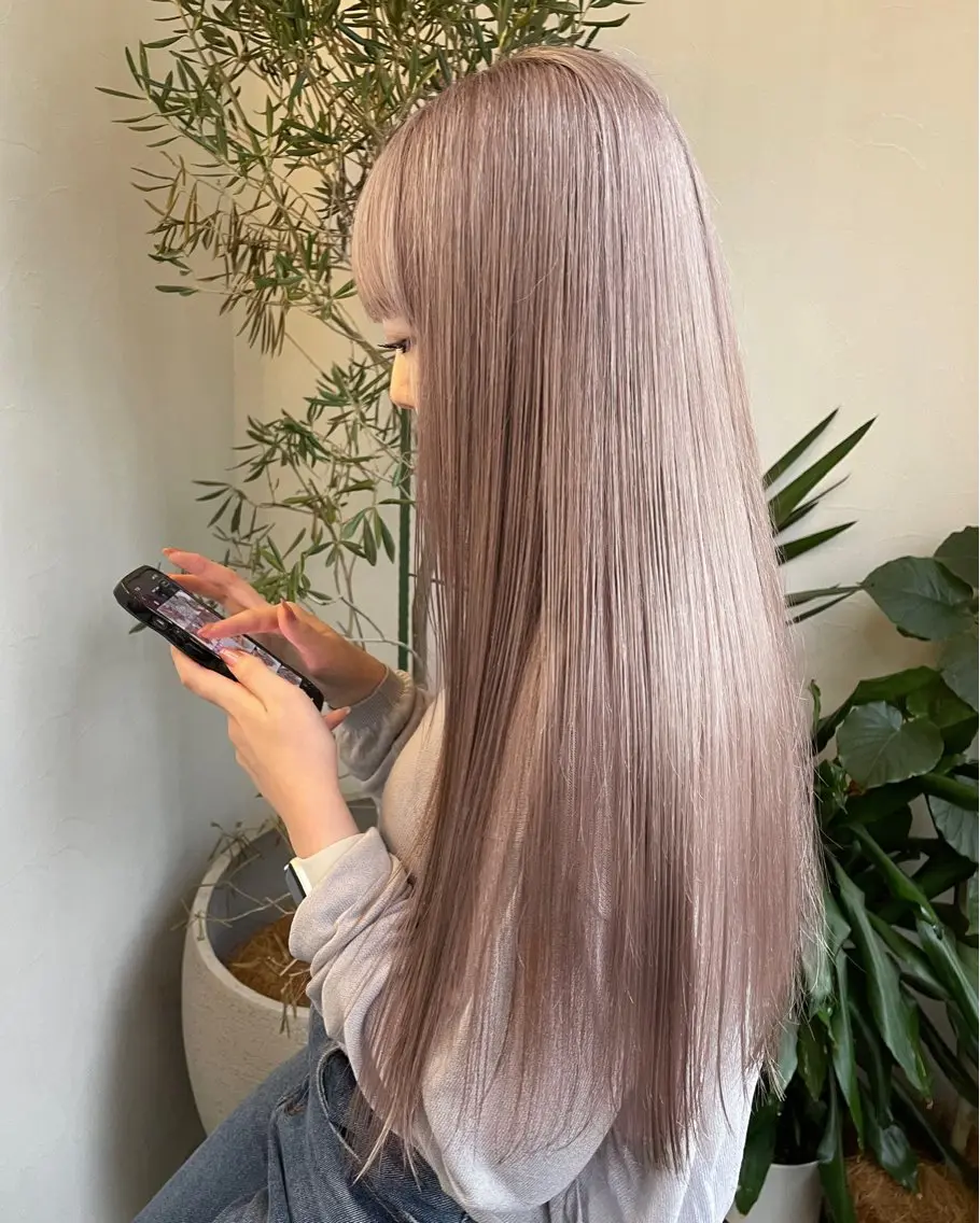 ✨🧡ミニモ限定クーポン🧡✨痛ませないケアブリーチ➕艶カラー➕髪質改善トリートメントの写真