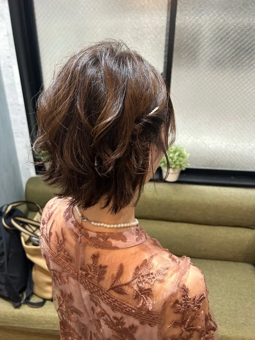 ショート ヘアアレンジ ショートヘア ヘアセット SHANTi 飯塚 ヘアセット/髪質改善のヘアスタイル