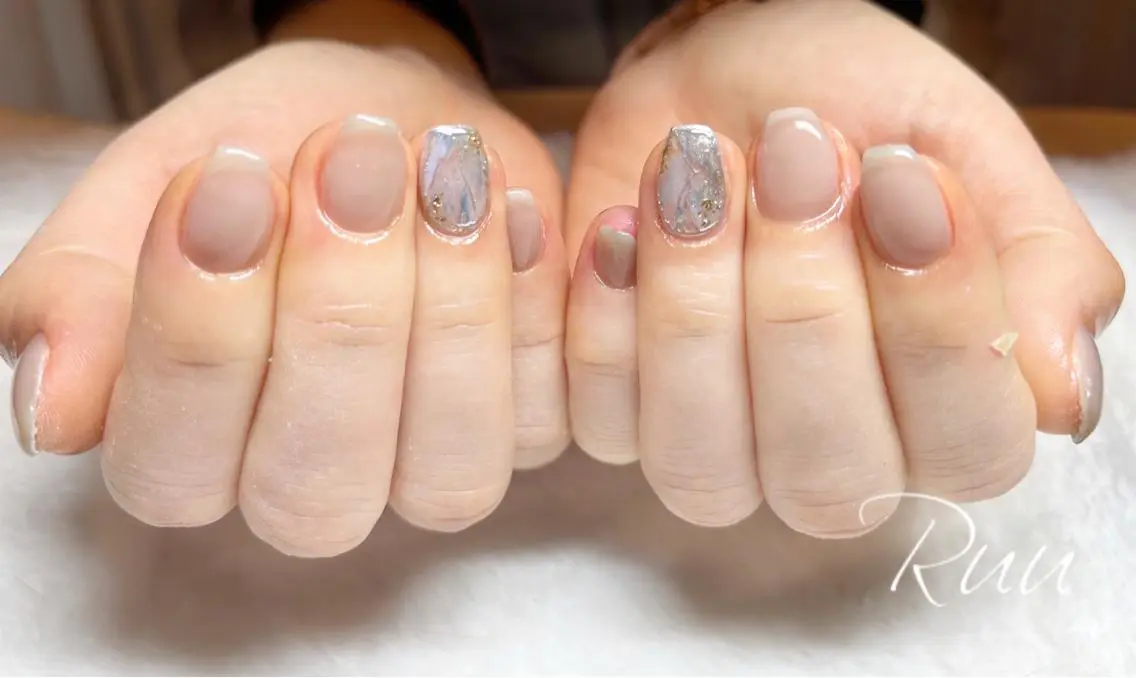 ネイル アートネイル フットネイル フレンチネイル キラキラネイル 韓国ネイル Nail salon Ruuのネイルデザイン