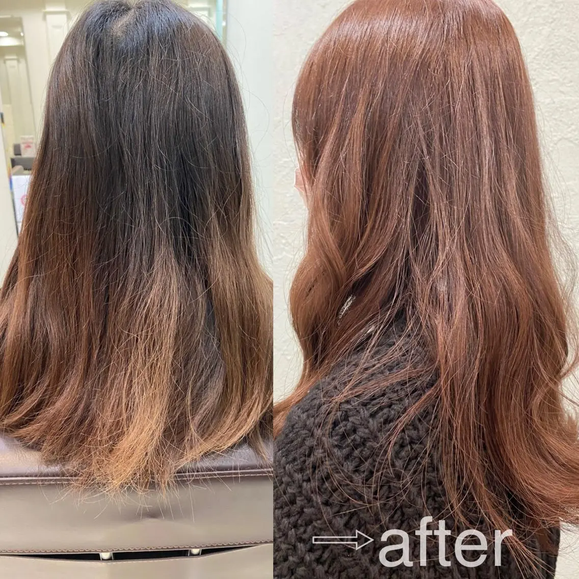 セミロング カラー 菜 摘のヘアスタイル