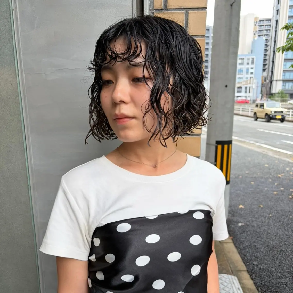 ショート パーマ ボブ qpula misuzuのヘアスタイル
