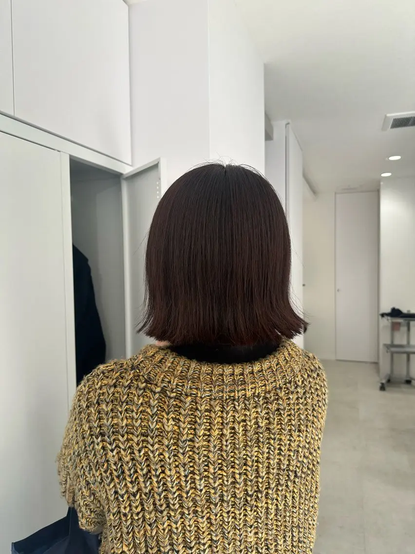 ミディアム カット ヘアカラー トリートメント ヘアセット やま/トレンドカラー /カットのヘアスタイル