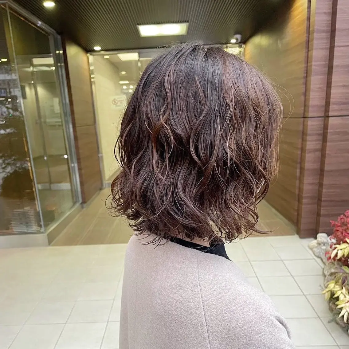 パーマ カット ヘアカラー 🍎暖色🍊/ボブ/ ケアブリーチ/あいらのヘアスタイル