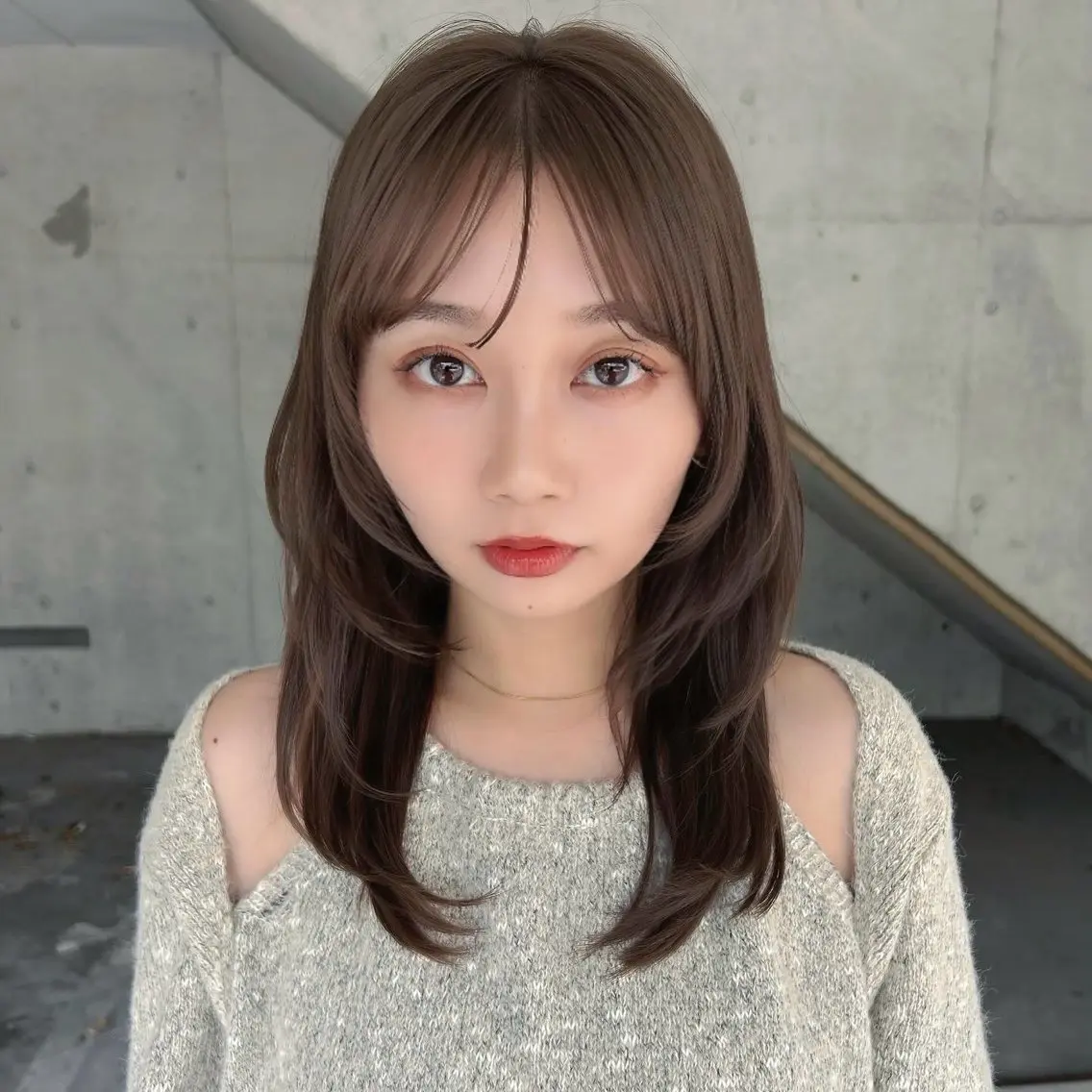 セミロング ヘアカラー トリートメント ヘアセット 🌸透明感/レイヤー / 栗林 彩🌸のヘアスタイル