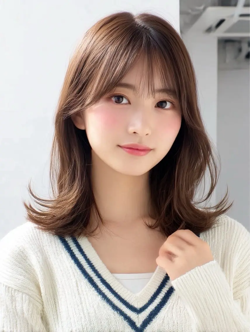 ロング ヘアカラー 髪質改善JILL 🤍🩵AIのヘアスタイル