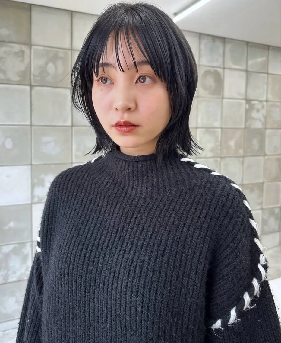 ショート カラー ボブ くびれヘア 外ハネヘア カット ヘアカラー パーマ /レイヤー 榛地渉馬 /矢場町のヘアスタイル