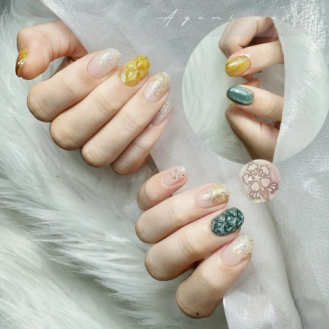 ネイル 持ち込み YUMI ニュアンスnailsのネイルデザイン