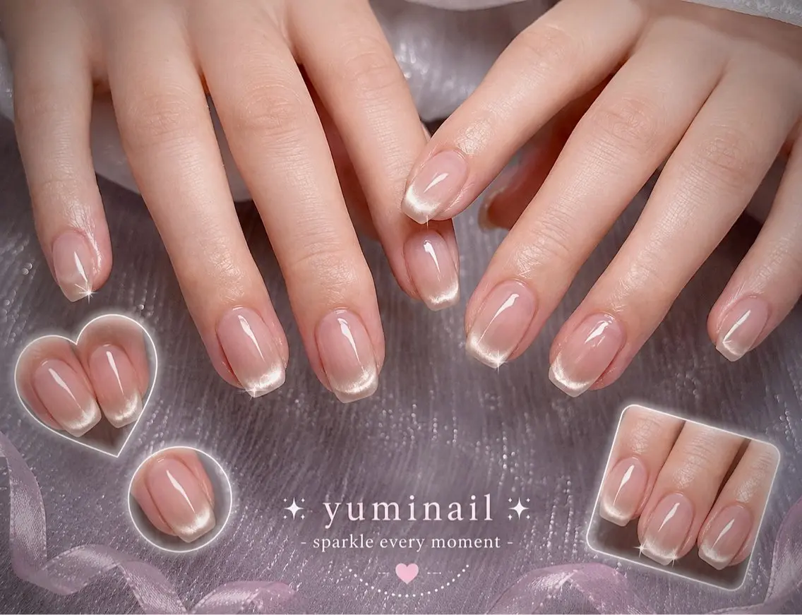 ネイル フレンチネイル マグネットネイル ハンドネイル Yumi nailのネイルデザイン