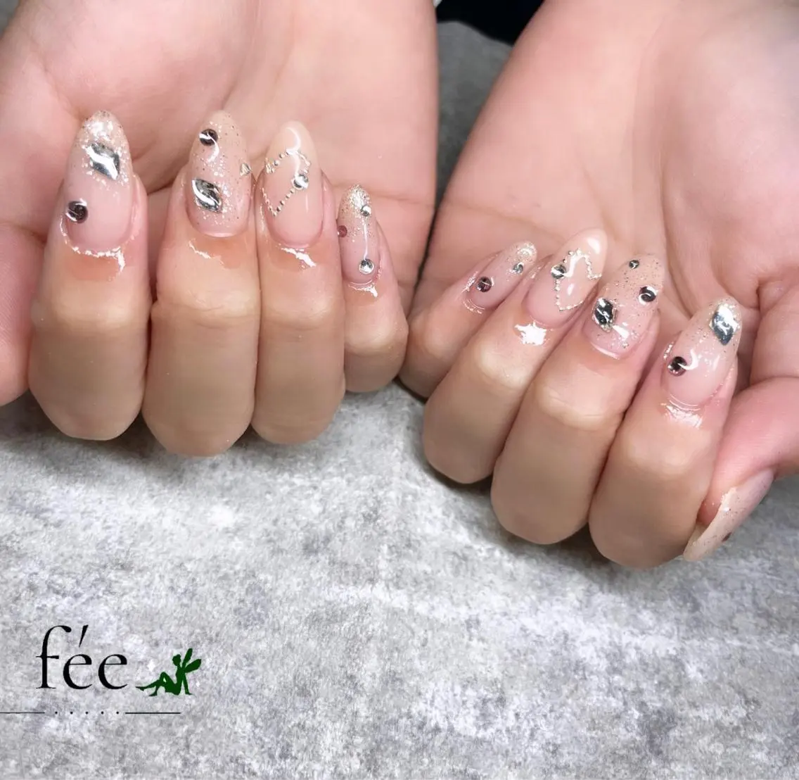 ネイル フットネイル ジェルネイル 韓国ネイル マグネットネイル ミラーネイル ハンドネイル nail salon fee(フィー)のネイルデザイン