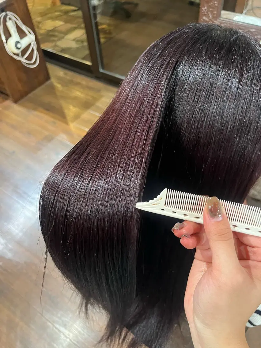 カラー ヘアカラー カットモデル unaのヘアスタイル
