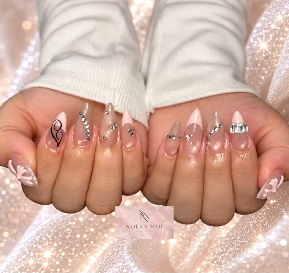 ネイル べっ甲ネイル ボルドー 長さ出し ハロウィン 韓国ネイル Yumi_NOERA 持ち込み大塚店のネイルデザイン