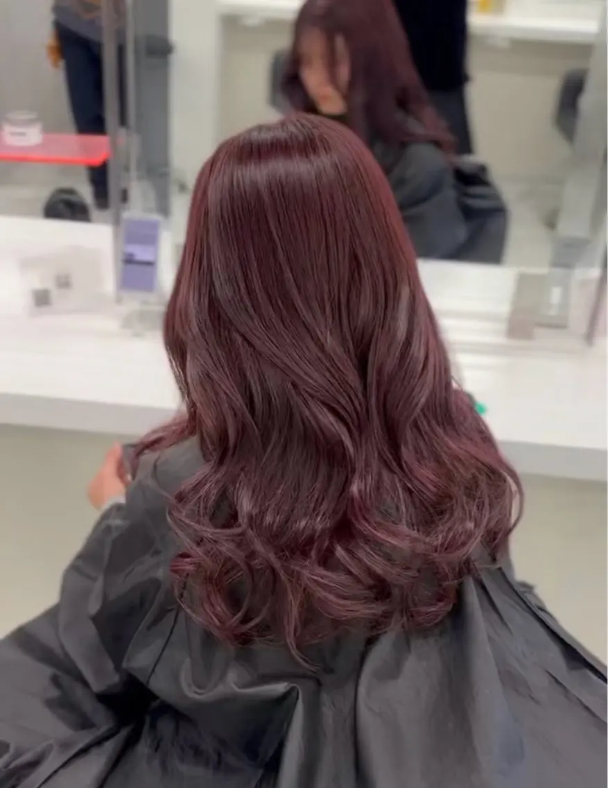 ロング ヘアカラー 🎀暖色カラー🎀 韓国ヘア まなかのヘアスタイル