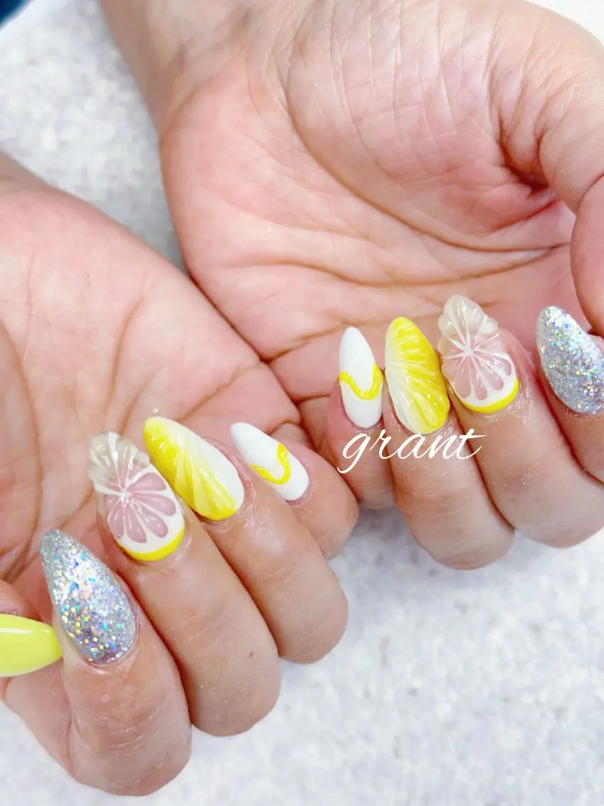 ネイル 夏ネイル ハンドネイル nailsalon grantのネイルデザイン