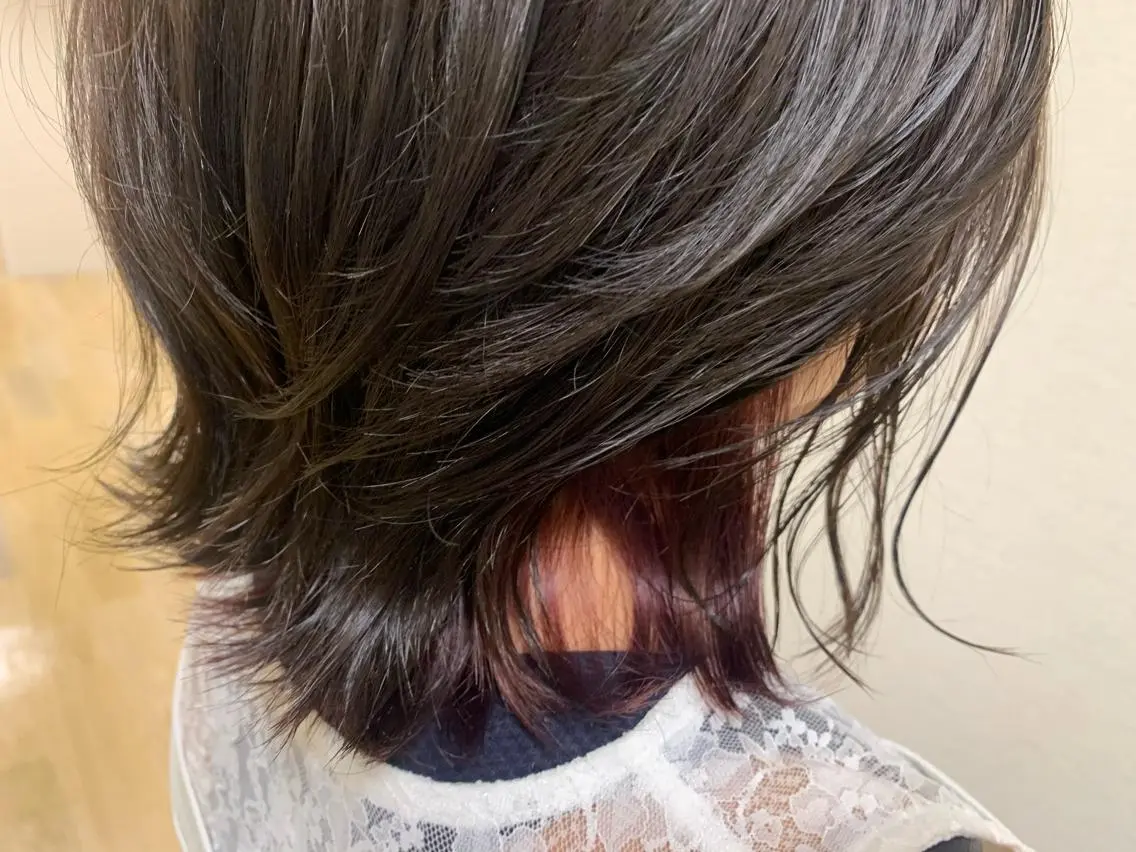 ショート カラー パープルカラー 高橋友里亜 /フリーランスのヘアスタイル