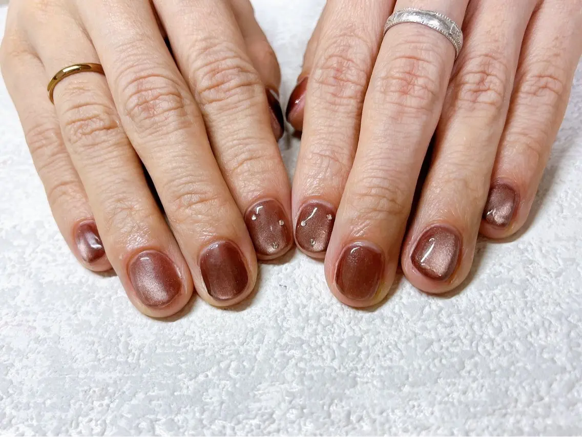 ネイル ジェルネイル 韓国ネイル マグネットネイル メンズネイル パラジェル kiki nail たまプラーザのネイルデザイン