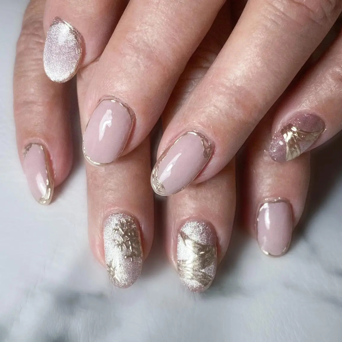 ネイル 冬ネイル &.nail/ ニュアンス/持込み可のネイルデザイン