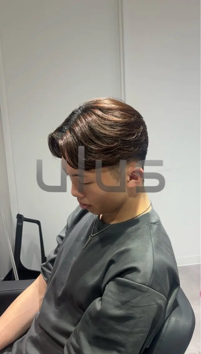 パーマ メンズ メンズ縮毛矯正 ulus高森蓮のヘアスタイル