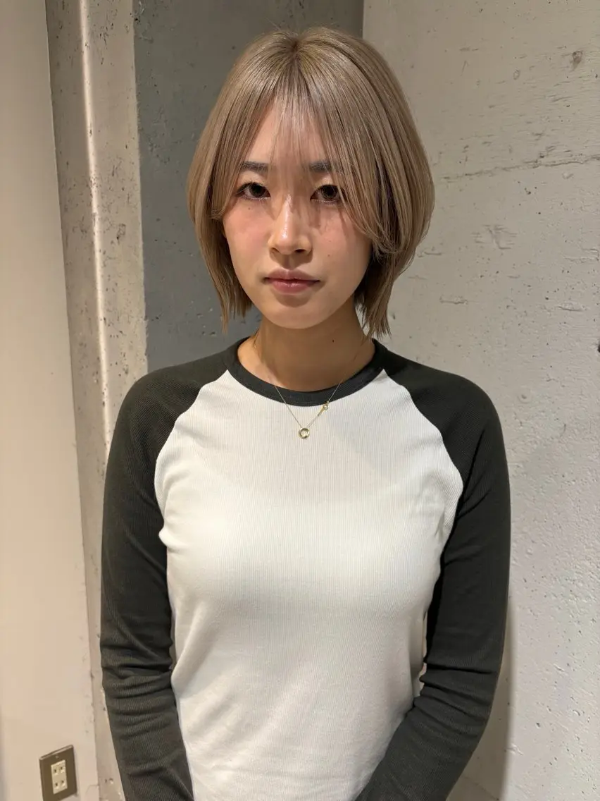 ショート ヘアカラー トリートメント Juna✂️ レイヤー / ボブのヘアスタイル