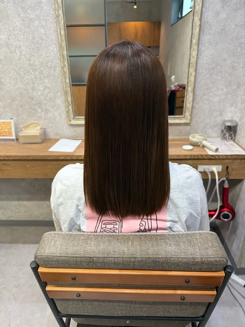 👍カット＋カラー＋髪質改善ストレート＋トリートメント🙏【新越谷/南越谷/縮毛】の写真