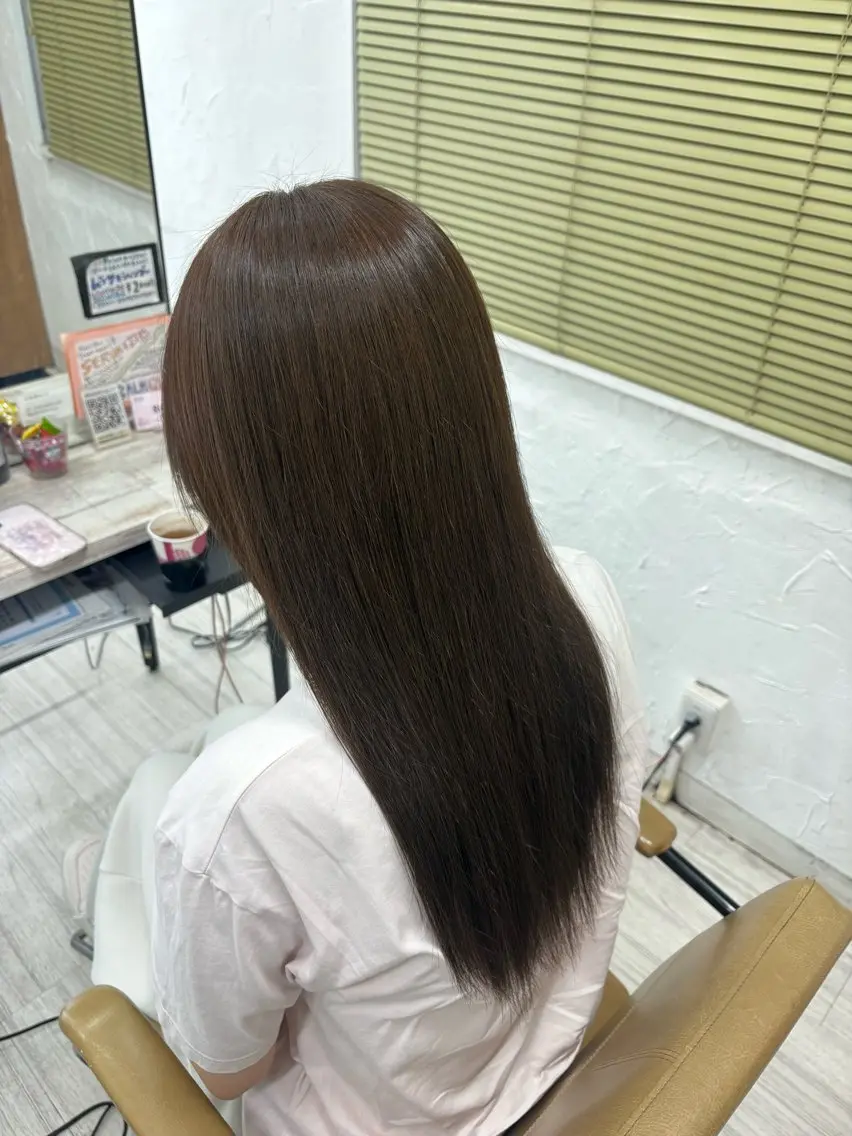 ロング カラー カット ヘアカラー トリートメント 暖色系カラー/ピンク Ririi🎀のヘアスタイル