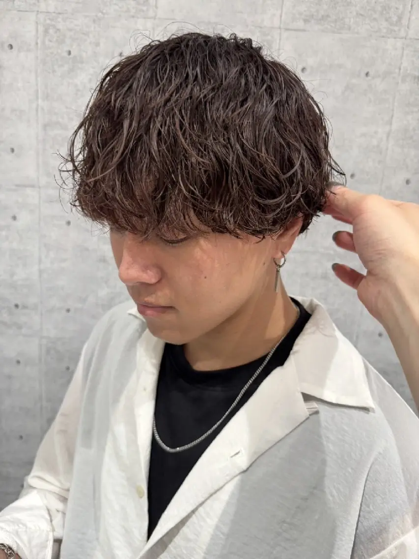 【🍃メンズ限定クーポン🍃】カット＋トレンドパーマ　4,500円　施術時間→120分の写真