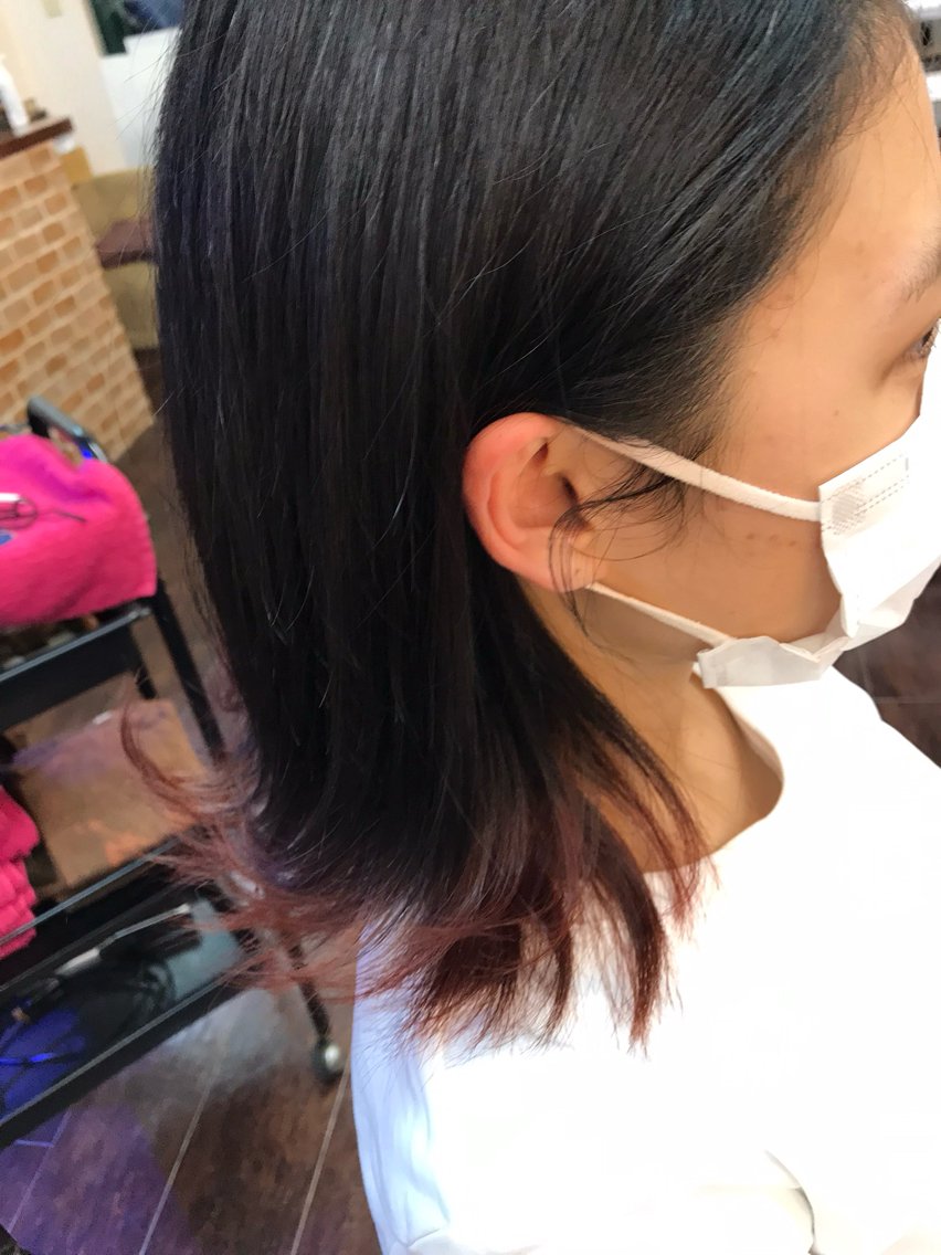 ミディアム カラー 桧山 真のヘアスタイル