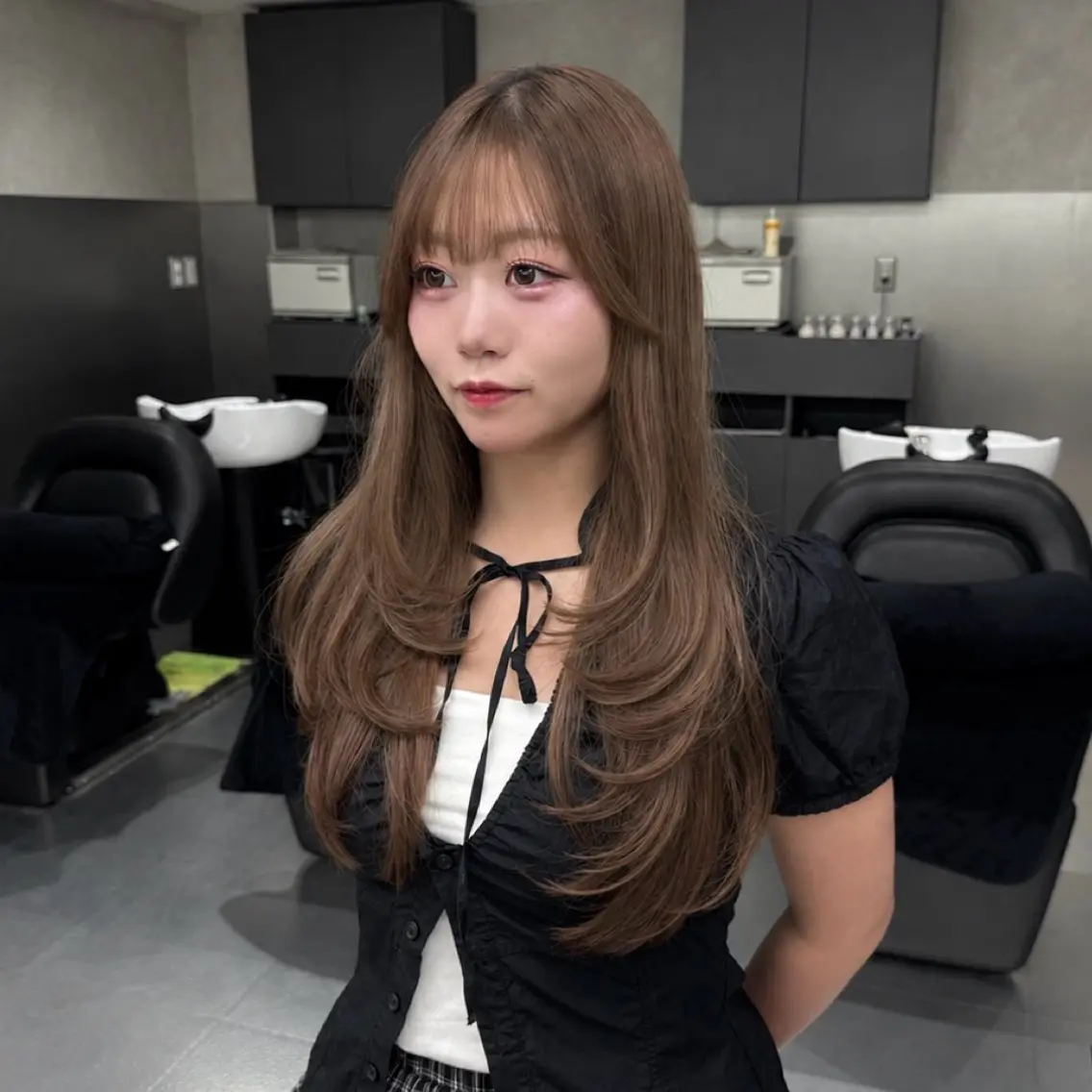 【👑圧倒的1番人気👑】韓国カット➕弱酸性ケアカラー¥10,000の写真