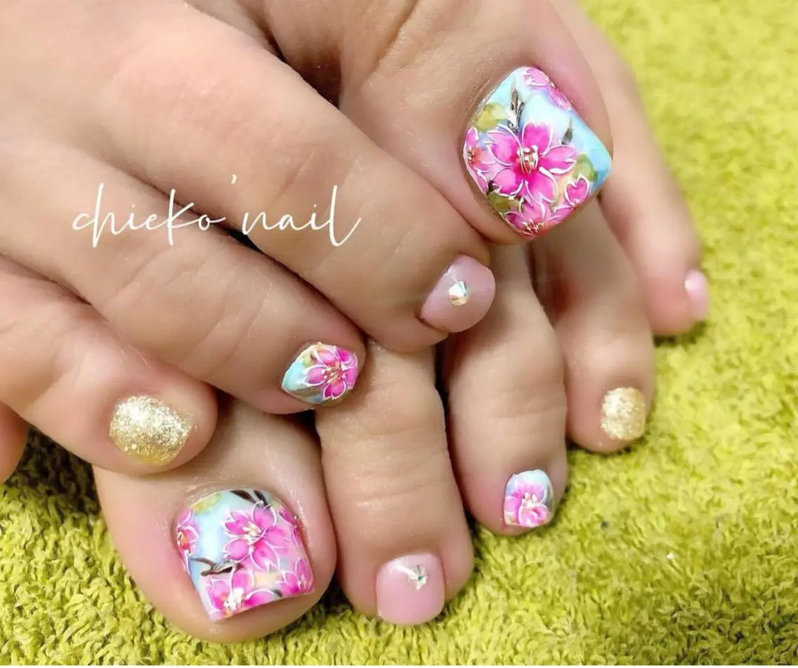 ネイル 桜ネイル 春ネイル CHILL NAIL 読谷村のネイルデザイン